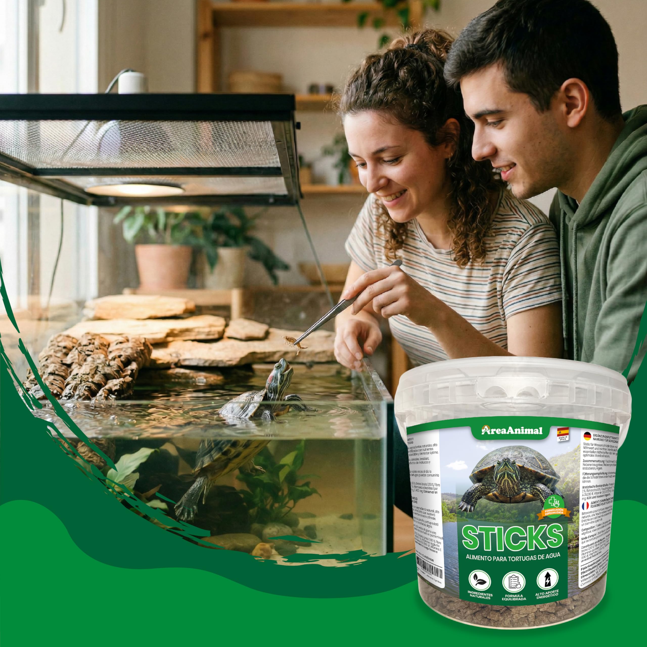 Comida Tortugas de Agua, 1.5KG/5L Comida Tortuga Stick, Alimento Tortuga Agua con Alto Valor Nutritivo, Alimento Tortugas Altamente Digestibles