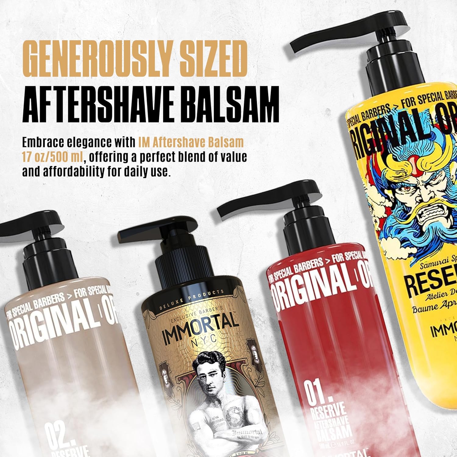 Immortal NYC Reserve Samurai Spirit, Aftershave Balm for Men- Moisturizing & Soothing Formula After Shaving- Spicy Floral Aftershave For Men- 17 oz - Image 7