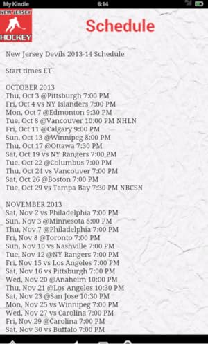 New Jersey Hockey News (Kindle Tablet Edition)