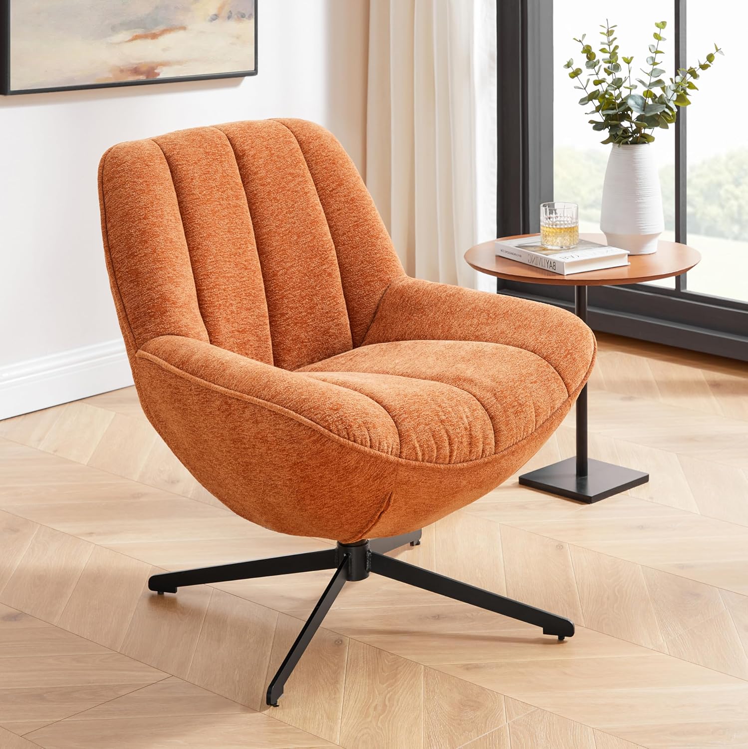 Art Leon Modern Swivel Accent Chair, Fabric Cote dIvoire Ubuy