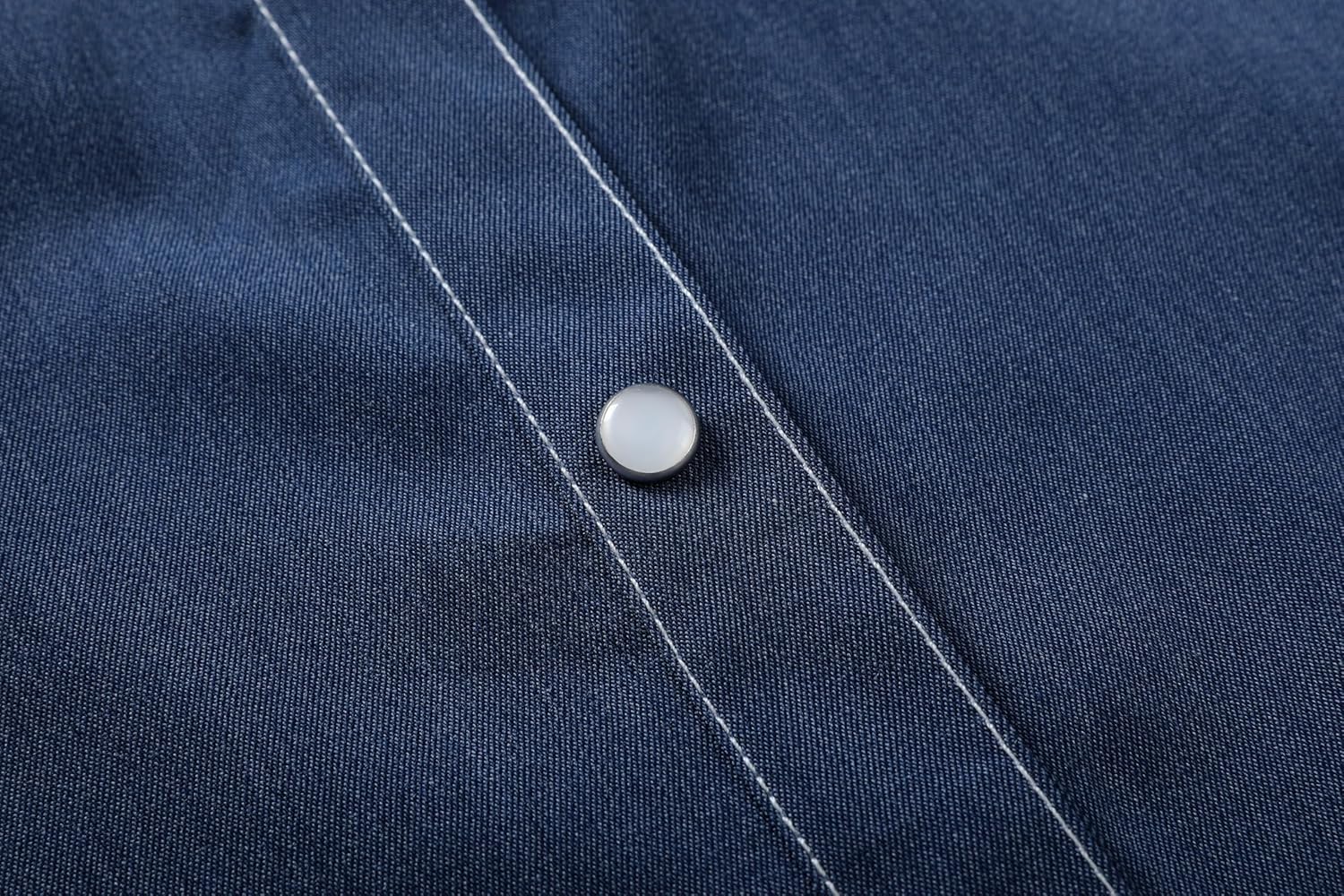 AMEBELLE Women's Roll Up 3/4 Sleeve Tie Front Knot Shirt Chambray Denim Crop Top - Image 5