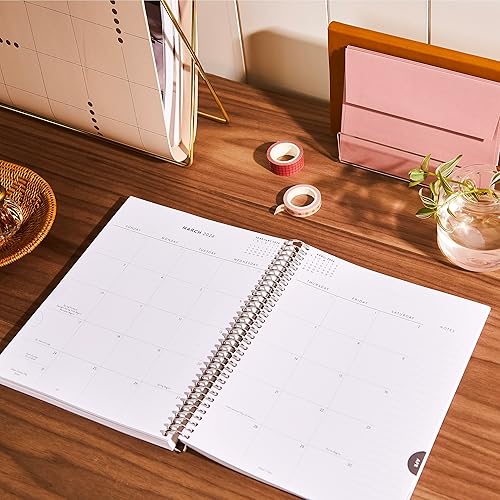 Miniatura 2 de Erin Condren Planificador ecológico enfocado en espiral de 7 x 9 (enero de 2024 a diciembre de 2024)  Piel Tyvek de media luna rubor, diseño