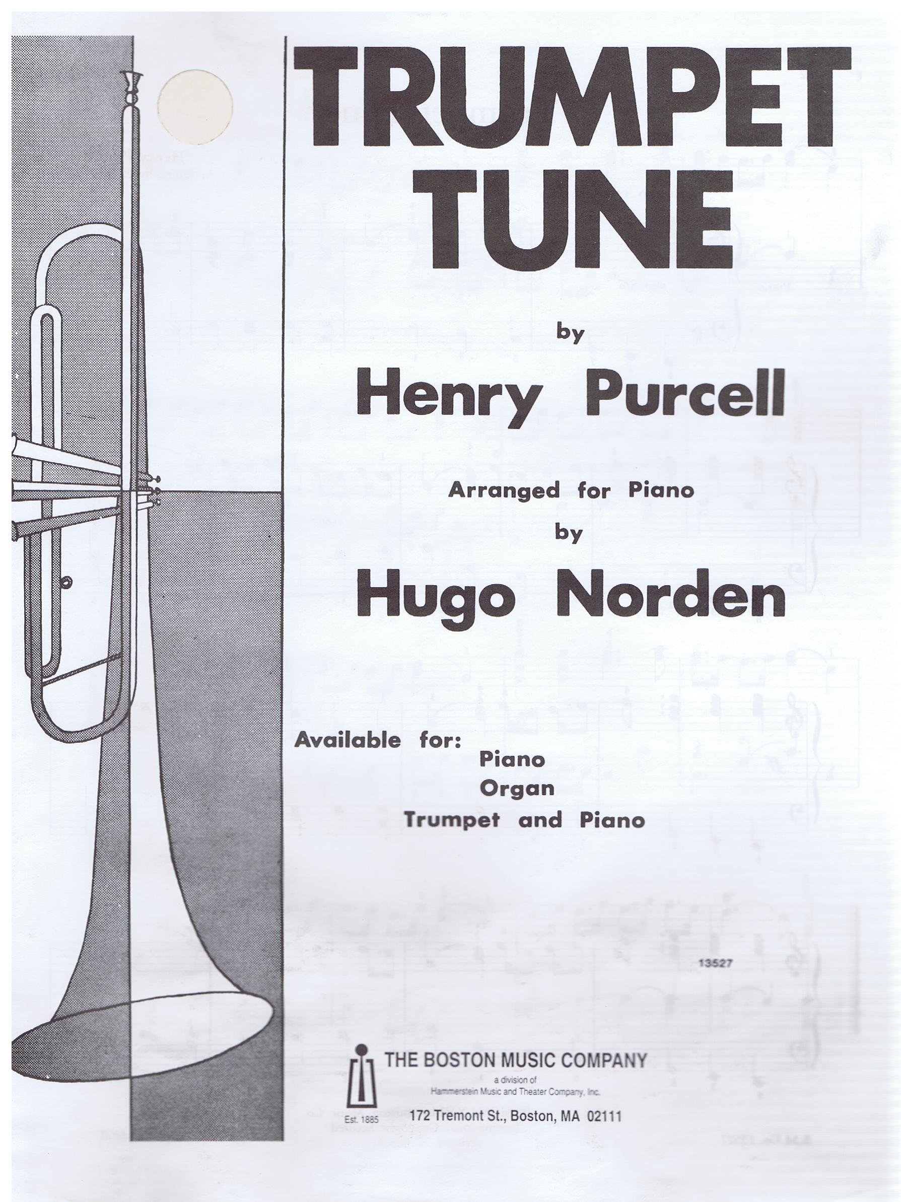 Trumpet Tune partition musique classique trompette et orgue de cérémonie