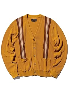 Stripe Cotton Cardigan 38-15-0018-048 38150018048: Mustard Stripe Cotton Cardigan 38-15-0018-048 38150018048: Mustard