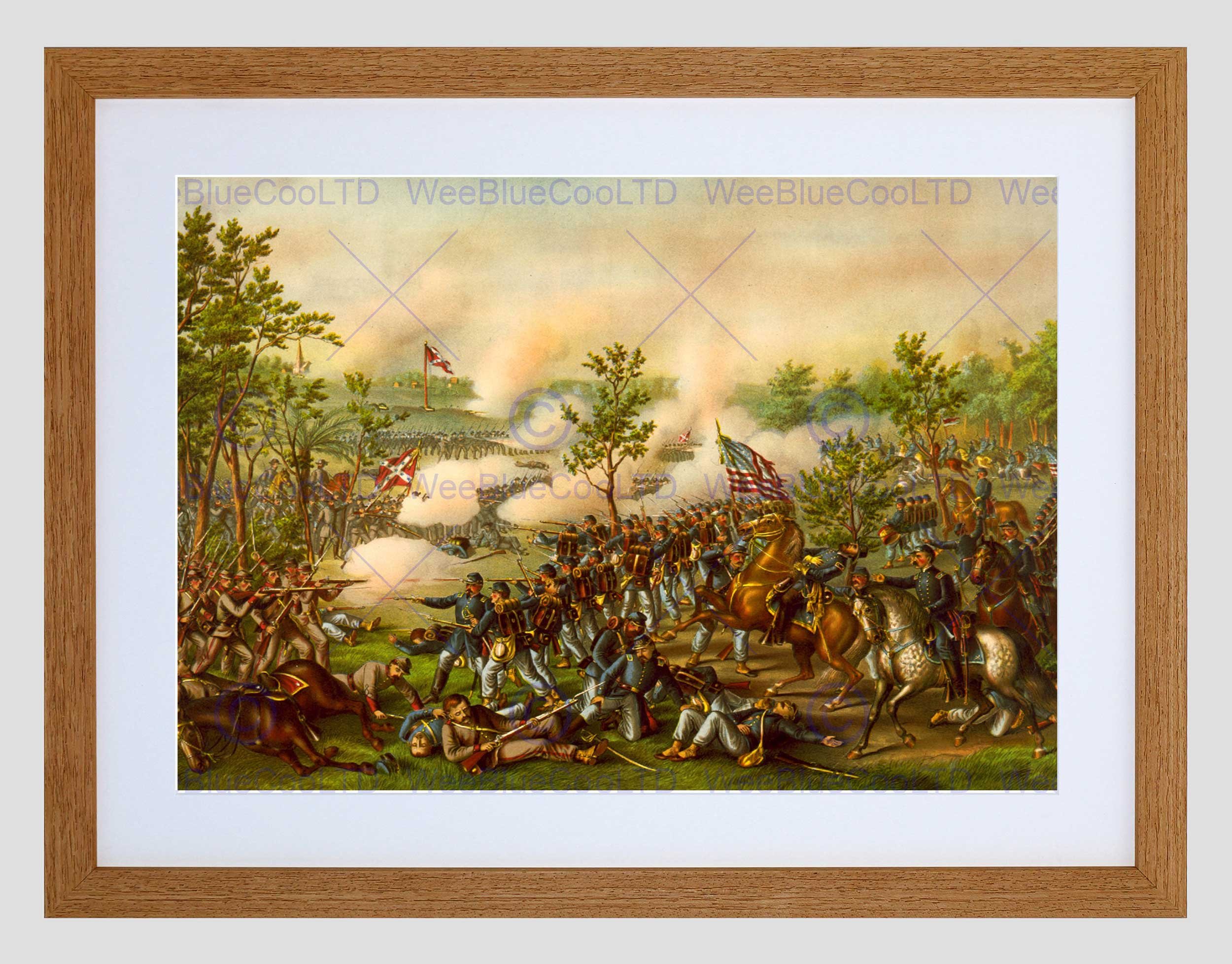 Wee Blue Coo War American Civil Battle Atlanta Mcpherson USA Framed Wall Art Print