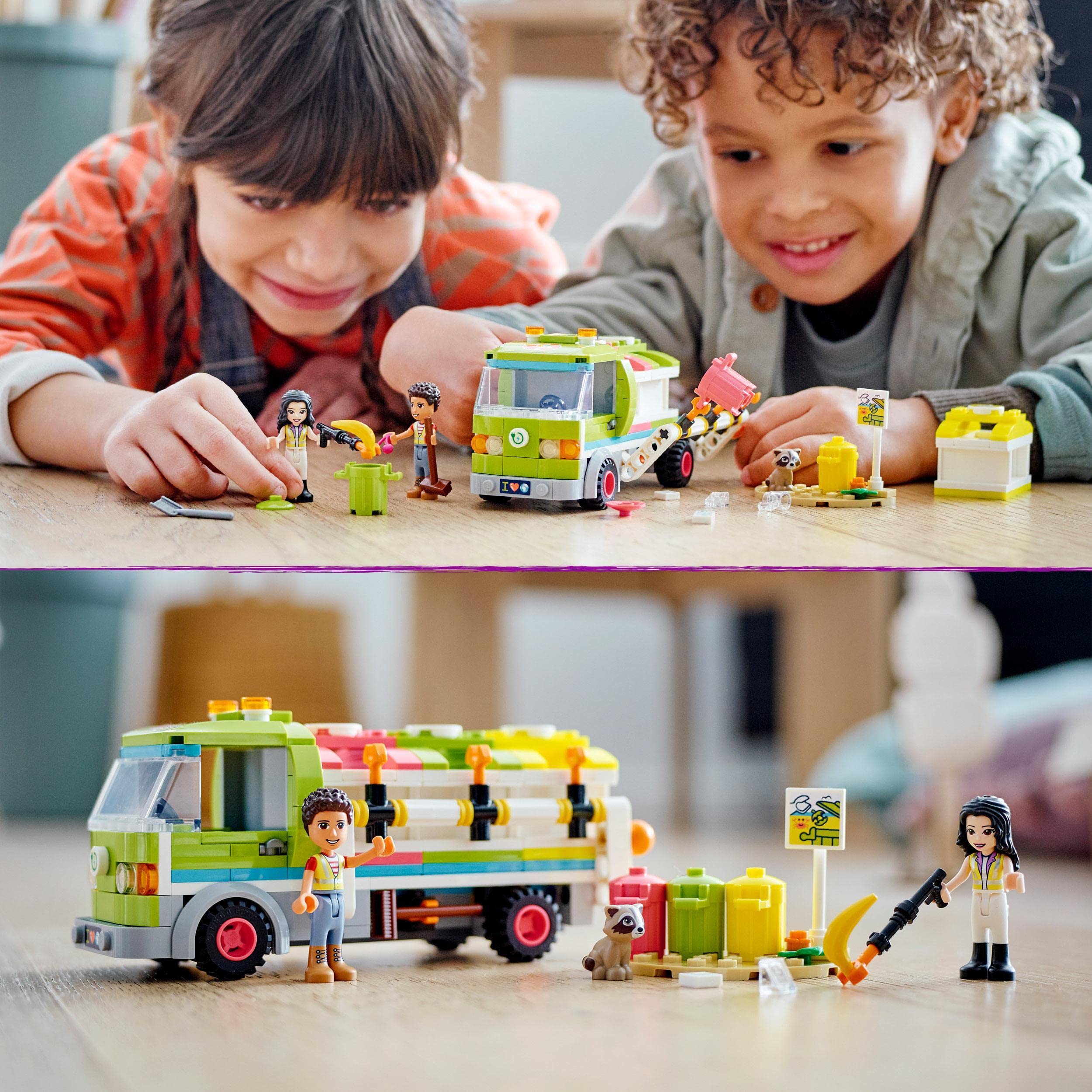 LEGO 41712 Friends Camión de Reciclaje, Juguete de Aprendizaje, Set con Mini Muñeca Emma, Regalo Educativo para Niñas y Niños de 6 Años en Adelante