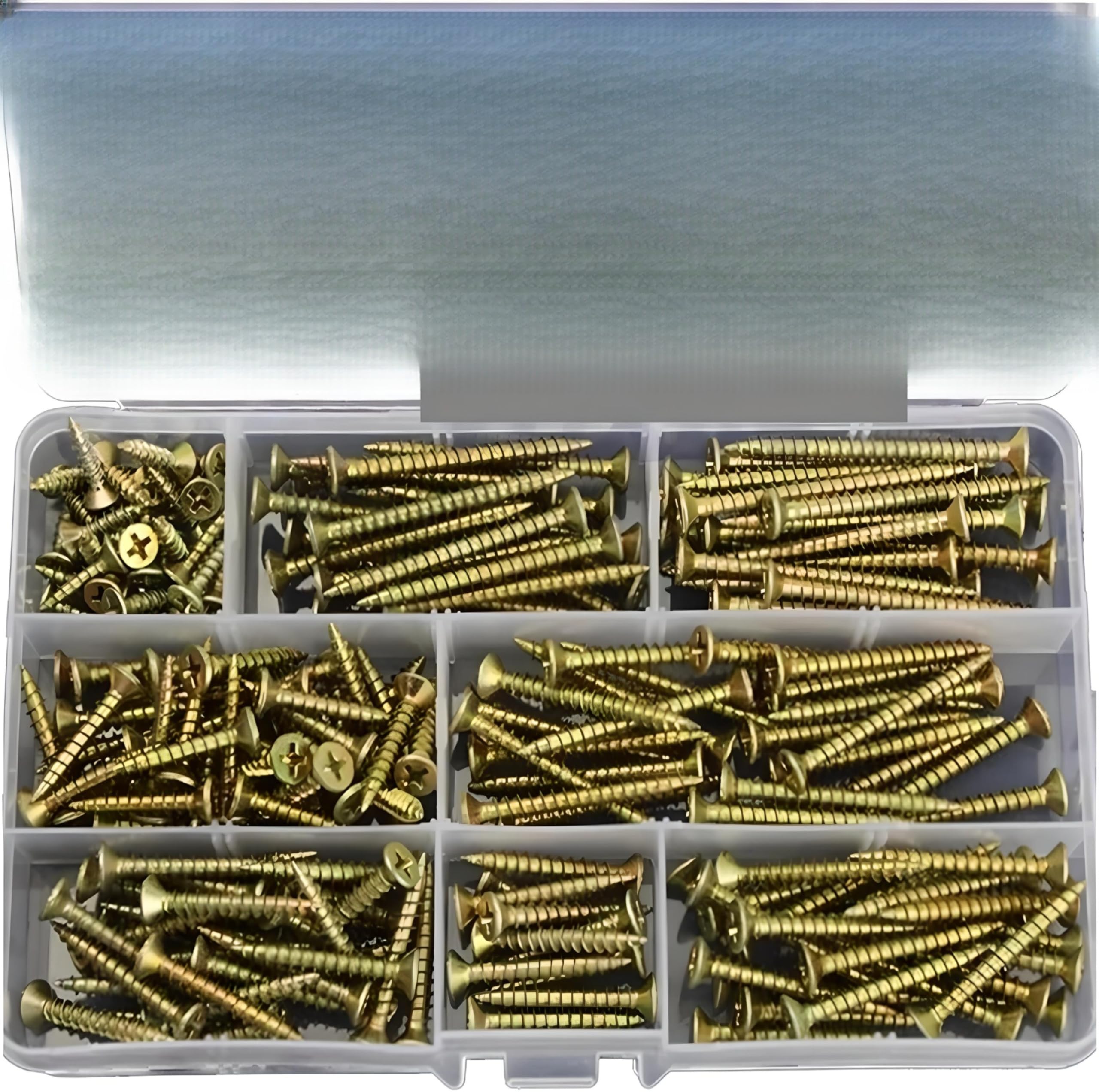 Favhome DIY Crafts Handy Quality Phillips Flat Head Wood, Wall Screws Kit - 290 Pieces, 8 Different Sizes - Multipurpose Home and Office Emergency Kit - 500 Grams Total Weight (B0D9QY6ZHP) Amazon Price History, Amazon Price Tracker