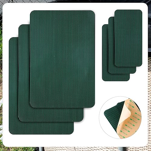 Miniatura 3 de Parches de protección para piscina de 12 x 8 pulgadas / 4 x 8 pulgadas, de malla verde, autoadhesivos, kit de reparación para cubiertas de seguridad