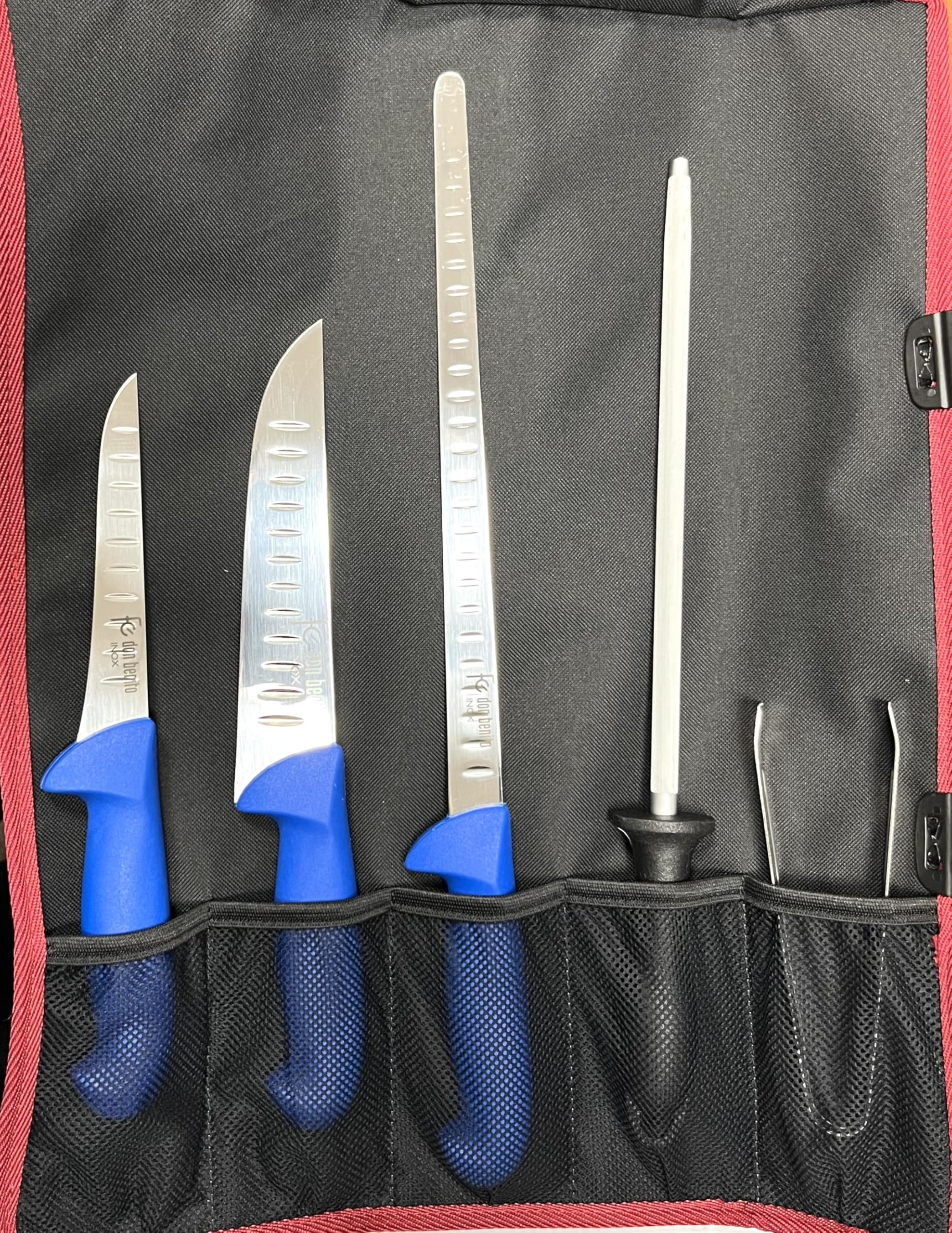 Todo Cultivo Set de couteaux professionnels pour coupe-jambon, avec étui de rangement et de transport