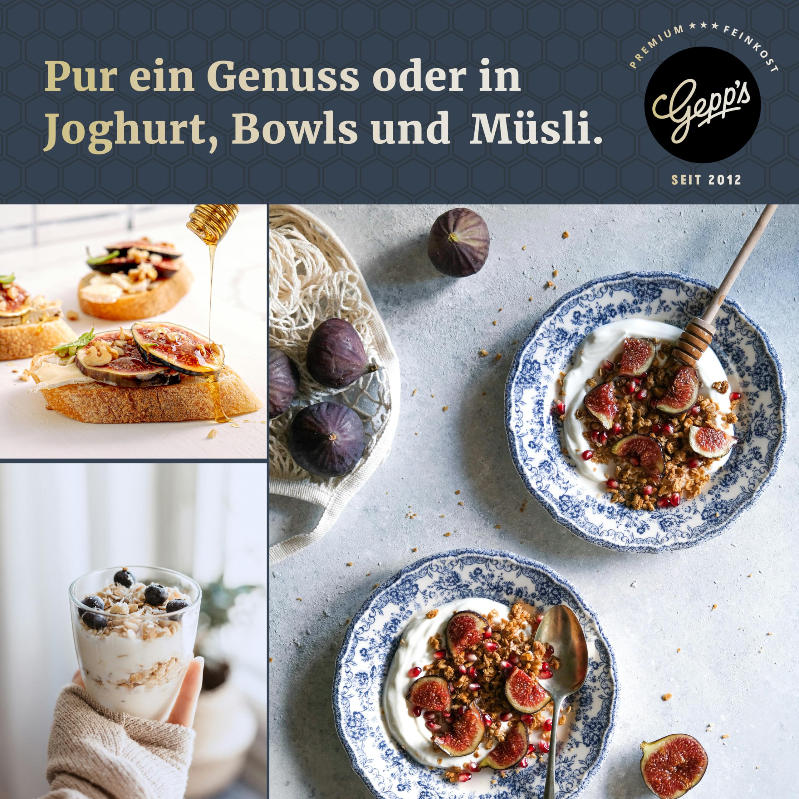 Gepp's Feinkost Manuka Honig 500 g, hohe Reinheit von 514+ MGO I Manuka-Honig aus Taranaki, Neuseeland I Superfood Manuka, cremig & aromatisch I Preisgekrönter & IfV-zertifiziert