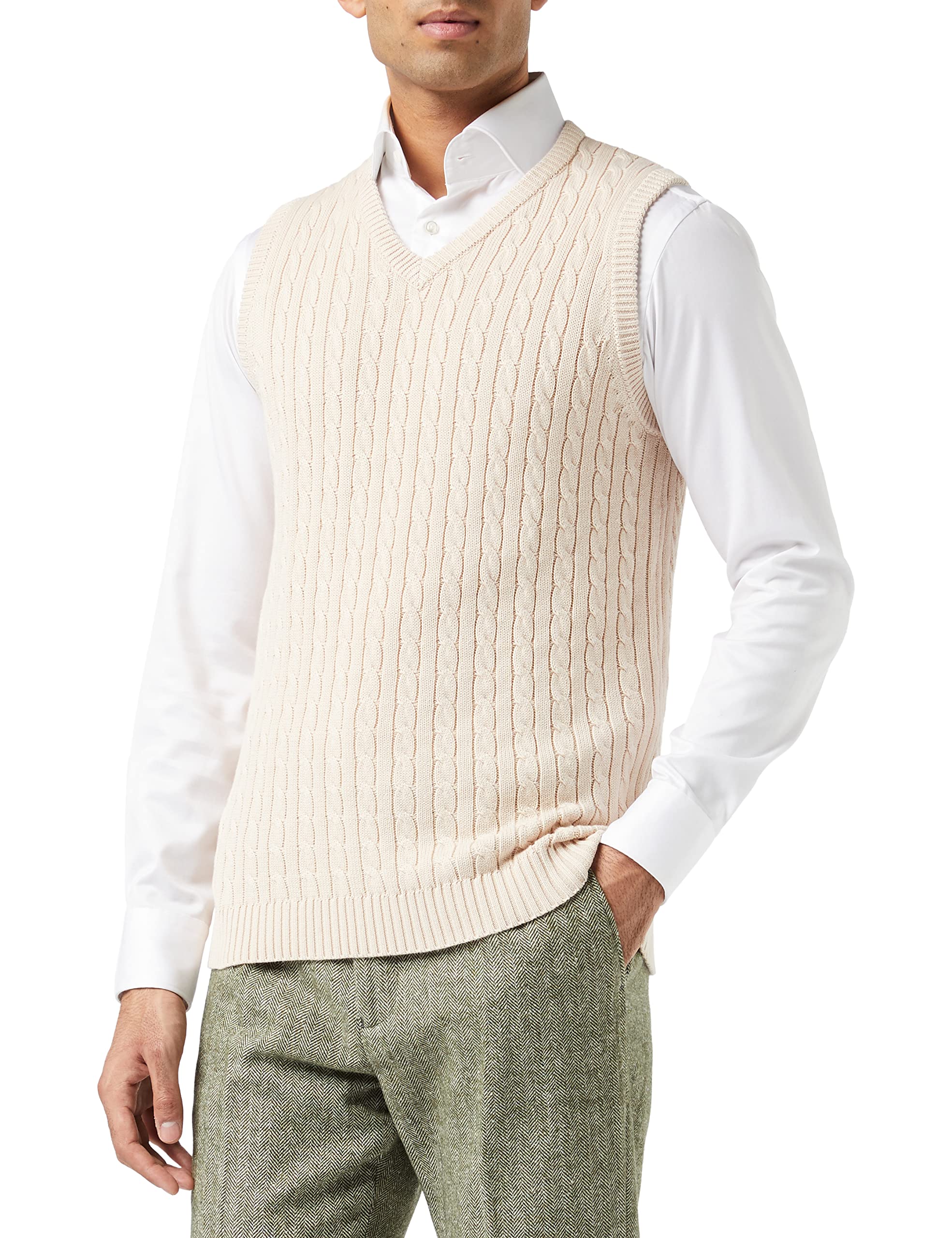 メンズウェア made in USA MELROSE Vneck sweat vest PJ PAUL JONES Men's Sweater Vest Wool Blended Knitted