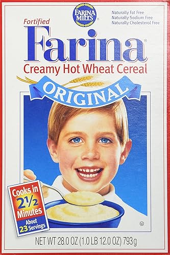 Farina Mills Cereal cremoso de trigo caliente fortificado 28 onzas el embalaje puede variar