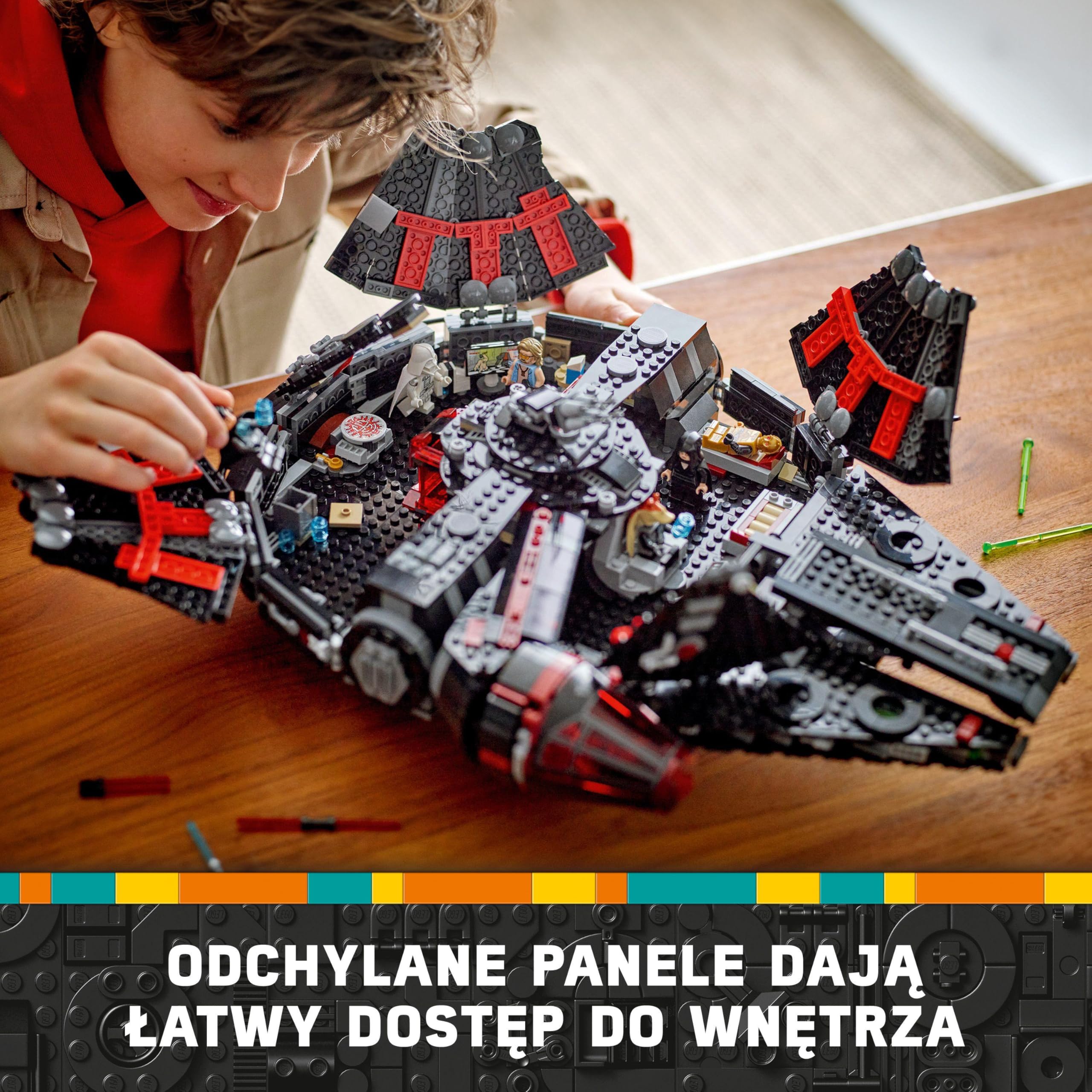 LEGO Star Wars Mroczny Sokół Millennium 75389 | Statek kosmiczny, zabawka dla 10-latka, prezent Star Wars dla dzieci, klocki dla chłopca i dziewczynki, 1579 elementów