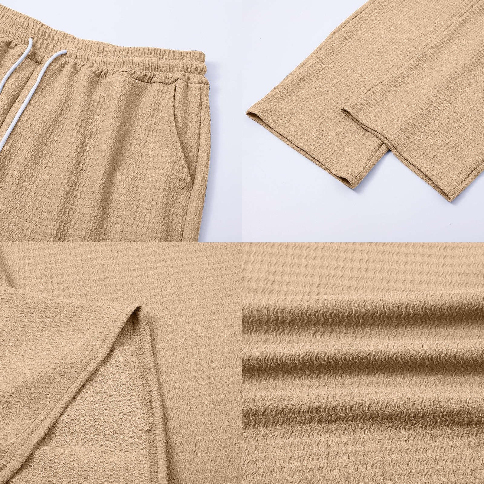 Tuta da uomo per il tempo libero, in cotone, con maglietta corta e pantaloni estivi, tinta unita, classica, traspirante, confortevole, per interni ed esterni