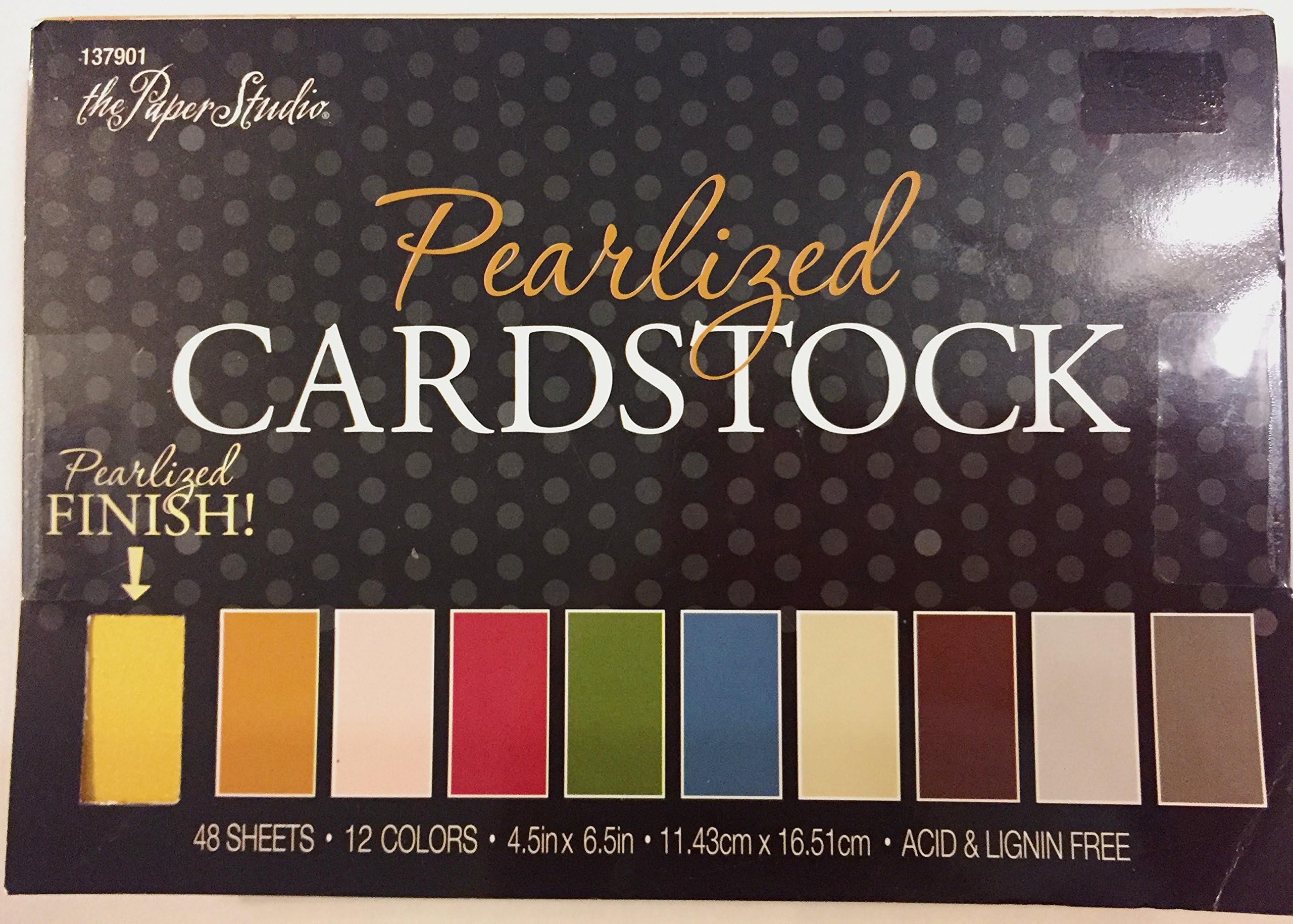 Pearlized Cardstock Paper Pack 4.5x6.5 inches, 48 Sheets in 12 Colors