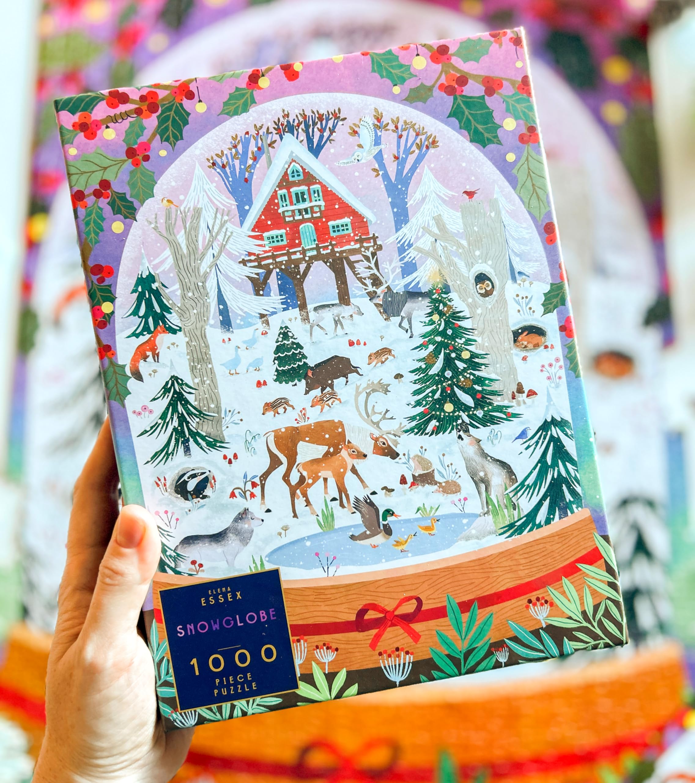 Elena Essex Puzzle Natale – Palla di neve, puzzle natalizio 1000 pezzi, puzzle 1000 pezzi, dimensioni puzzle 70 x 50 cm