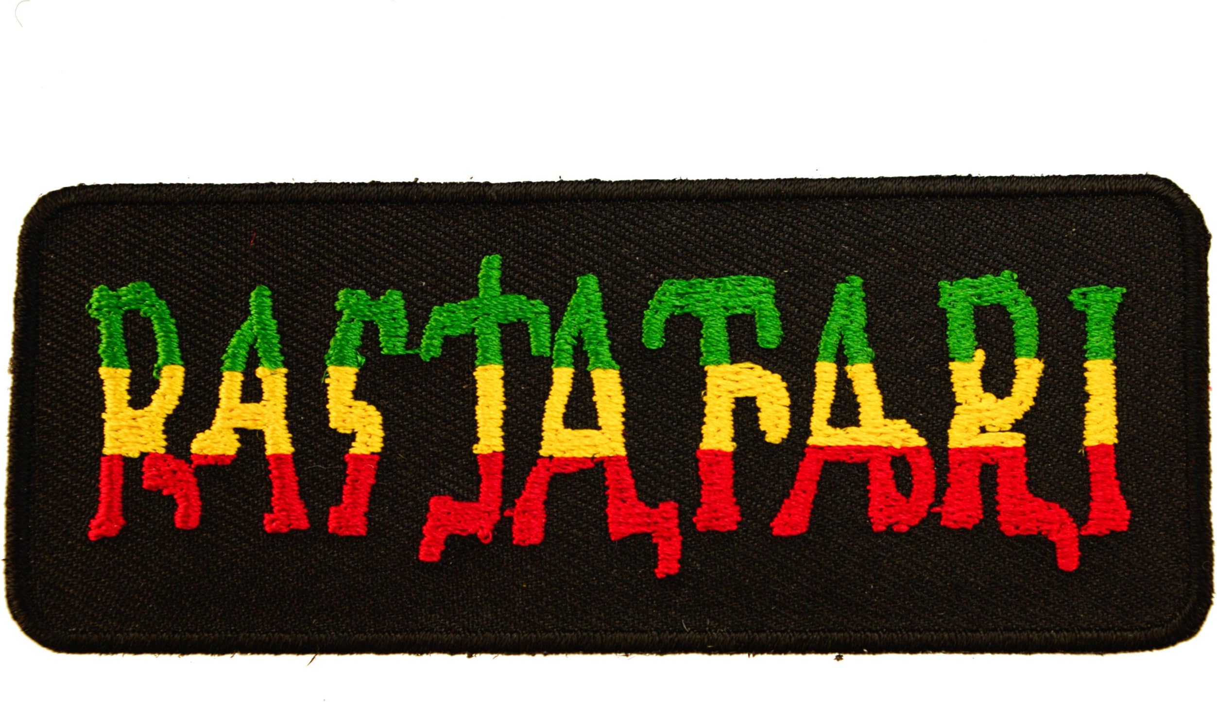 Rastafari Script Rastafarian Rasta Reggae Clothing or Gear Iron On Patch AKP1012