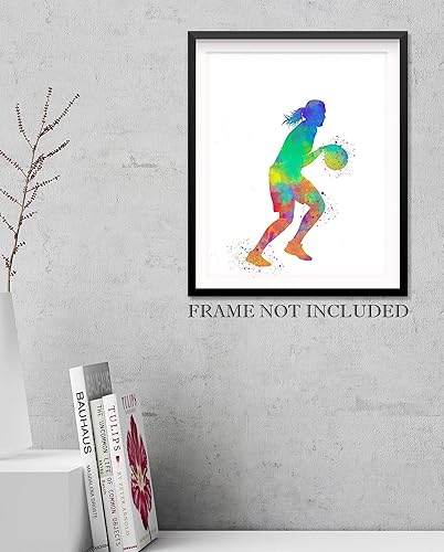 Miniatura 7 de Female Basketball Player Sport Abstract Wall Art Print 11x14 inch, Unique Christmas Birthday Gift for Girl Basketballer Coach Appreciation, Fan.