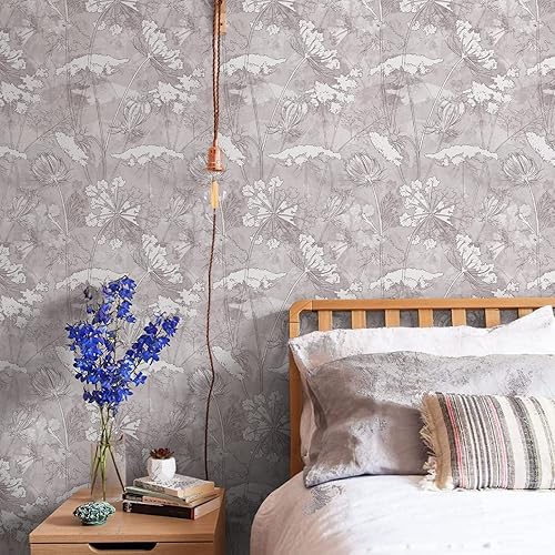 Miniatura 7 de Papel tapiz floral autoadhesivo de 236.2 x 17.3 pulgadas, papel tapiz bohemio para pegar y despegar, papel tapiz extraíble, papel tapiz floral de