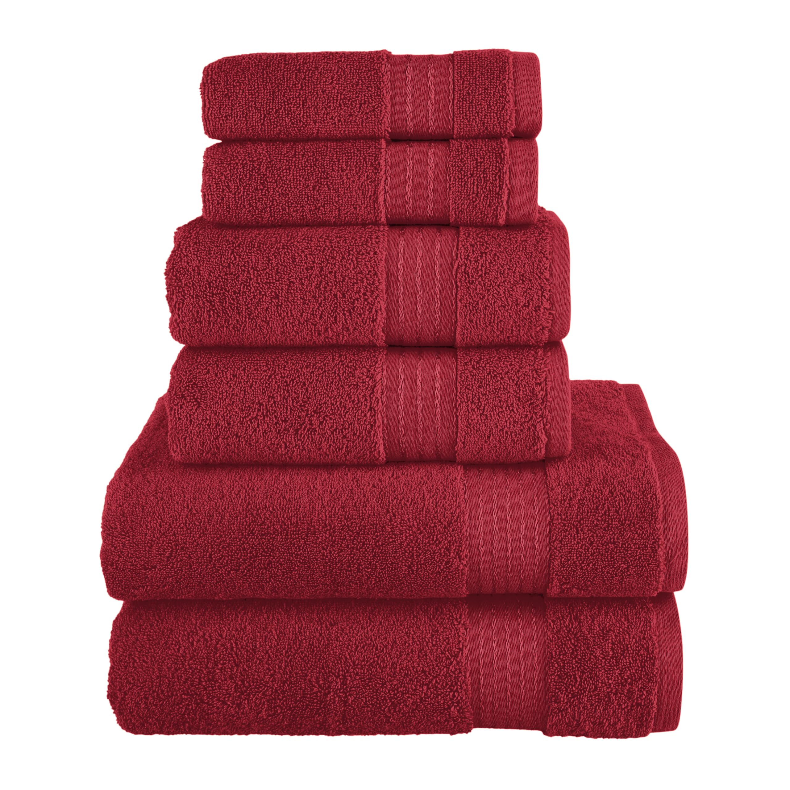 Elegant Comfort 8-teiliges Handtuch-Set – 100% Türkische Baumwolle, 680 G/m², Inkl. 4 Waschlappen