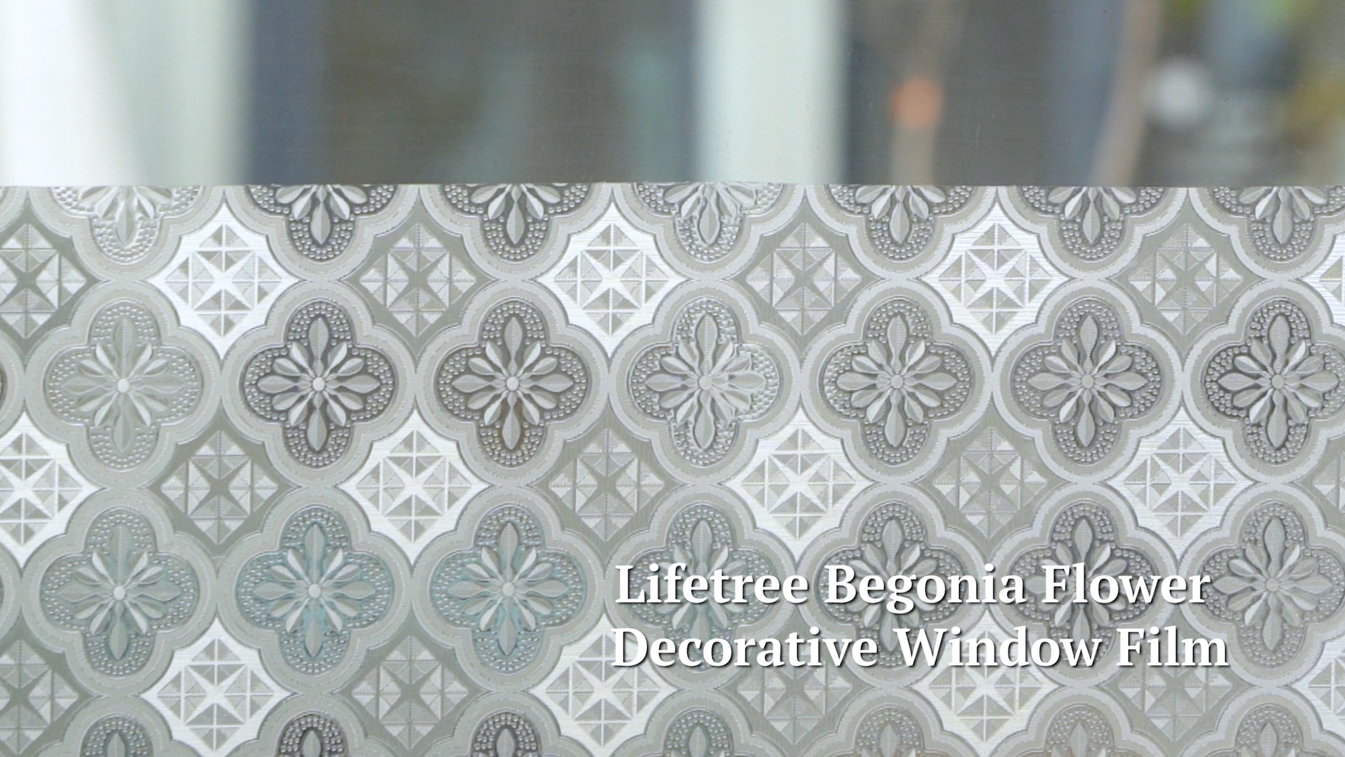 Raamfolie Begonia Bloem Glas Sticker Retro Raamdecoratie