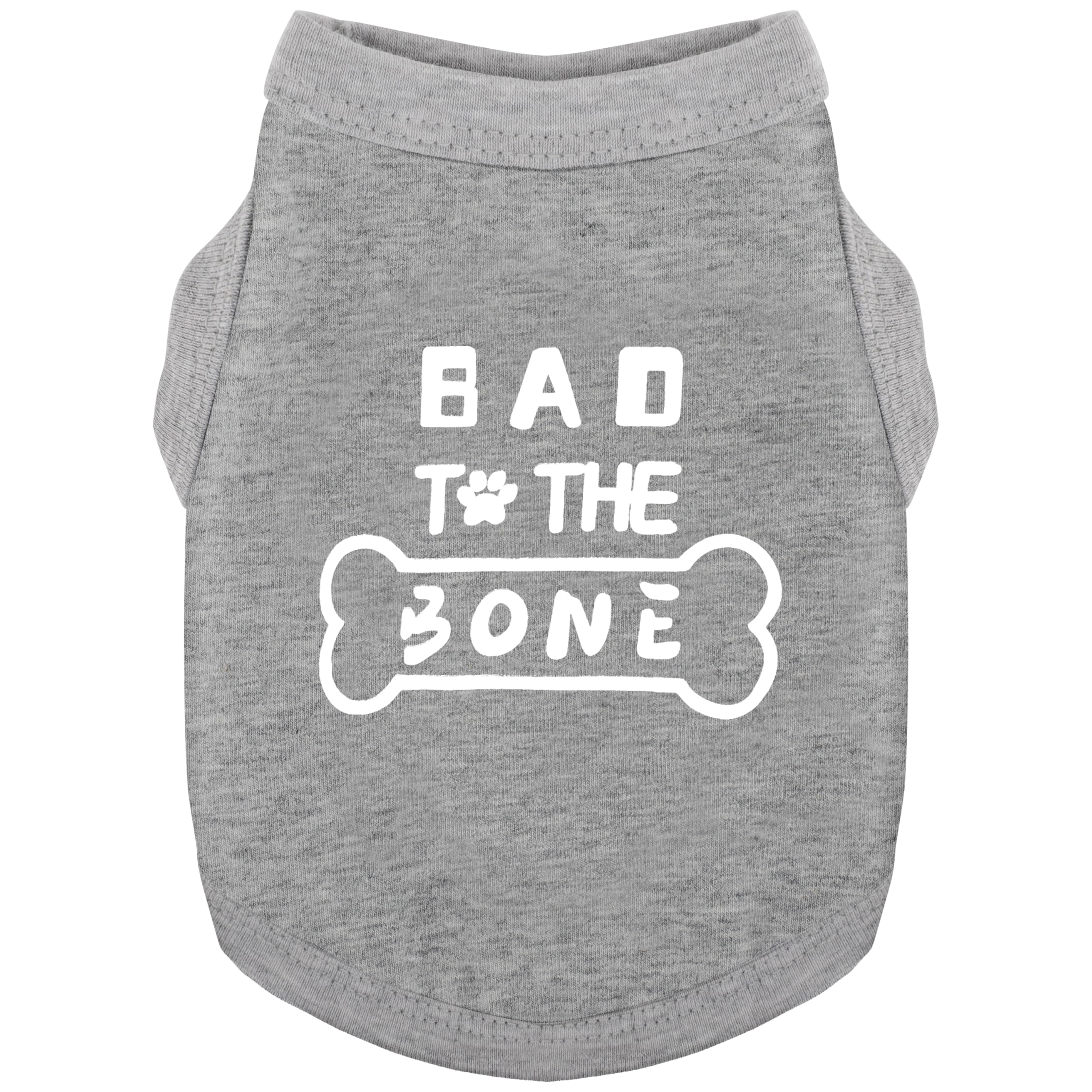 Discover Cozy Cotton Canine Wear: Soft, Lightweight, and Breathable Dog Shirt Vest with Eye-Catching Graphics(Bad to The Bone), Keeping Your Furry