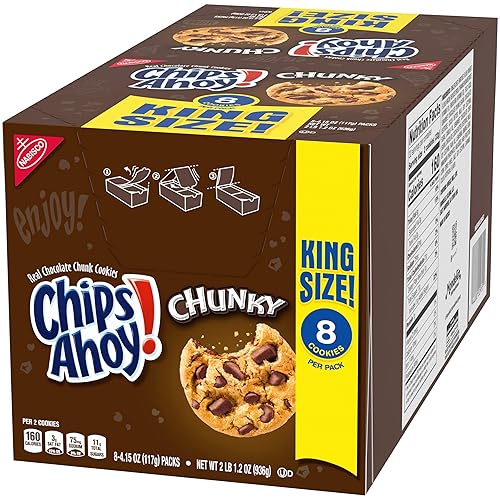 Miniatura 3 de Chips Ahoy! Grueso, tamaño King, galletas, 33.2 onzas (paquete de 8)