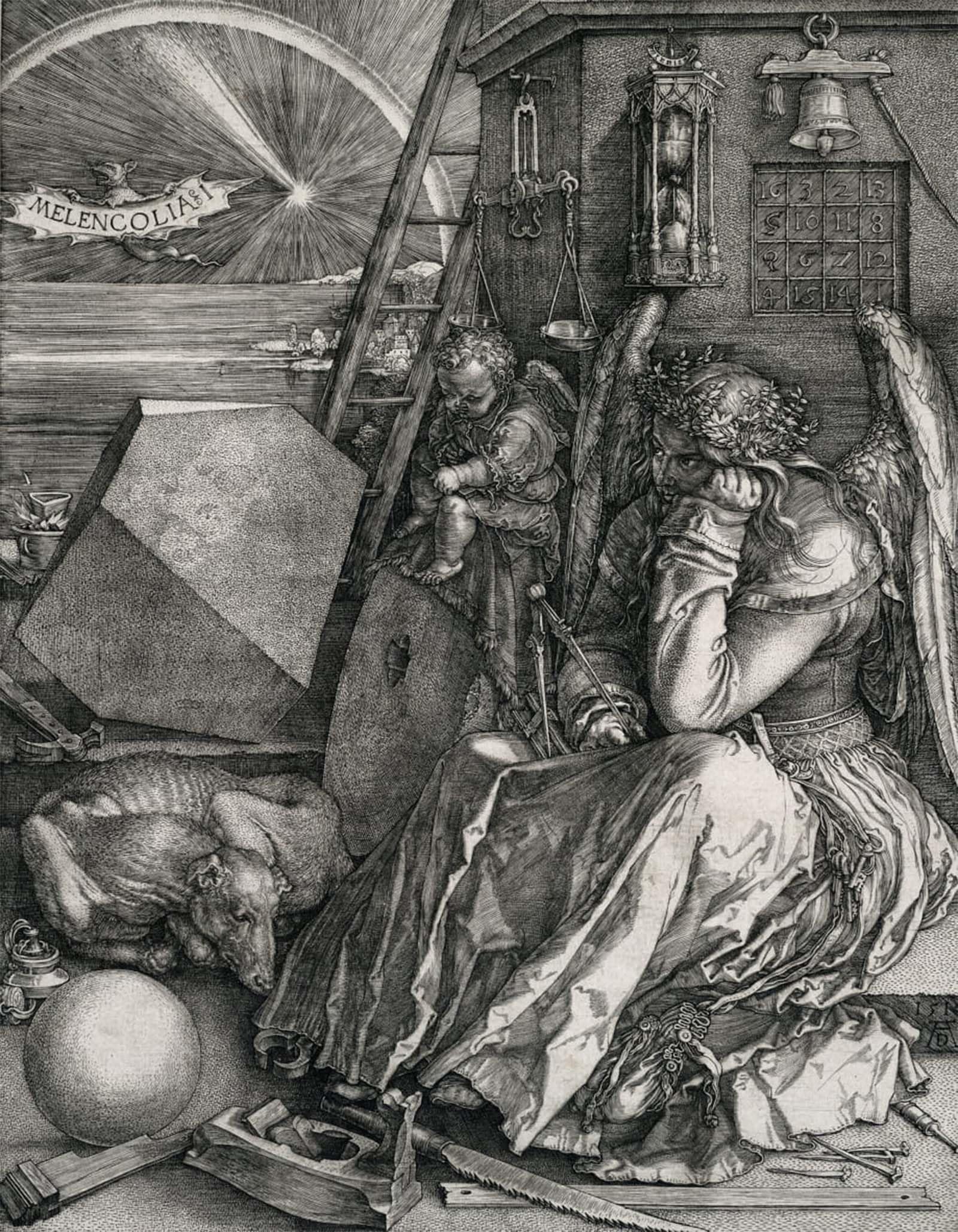 ARTXLXXBN Famous Print Painting Colorful Art Print Melencolia I by Albrecht Dürer Canvas Art Decorations for Home Decor 60x90cm