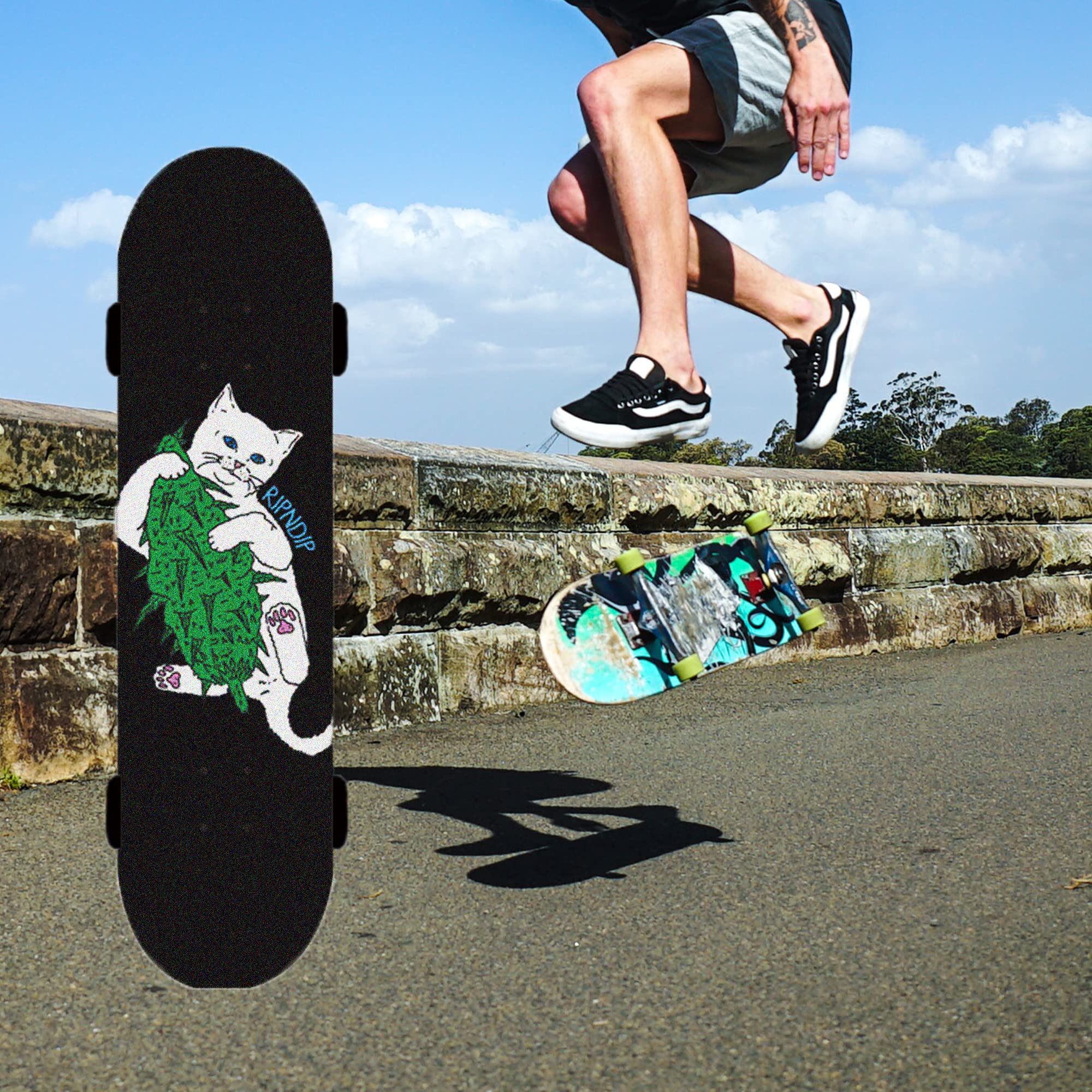 duoyif Taśma Grip Tape, do deskorolek, Longboard, Griptape – Anti-Air-Bubble, wodoszczelna, antypoślizgowa, odporna na zużycie, 84 x 23 cm