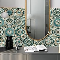 Vista 42 de Alwayspon Adhesivo para azulejos de pared moriscos, despegar y pegar, calcomanías de vinilo autoadhesivas para azulejos de cocina y baño, 6 x 6