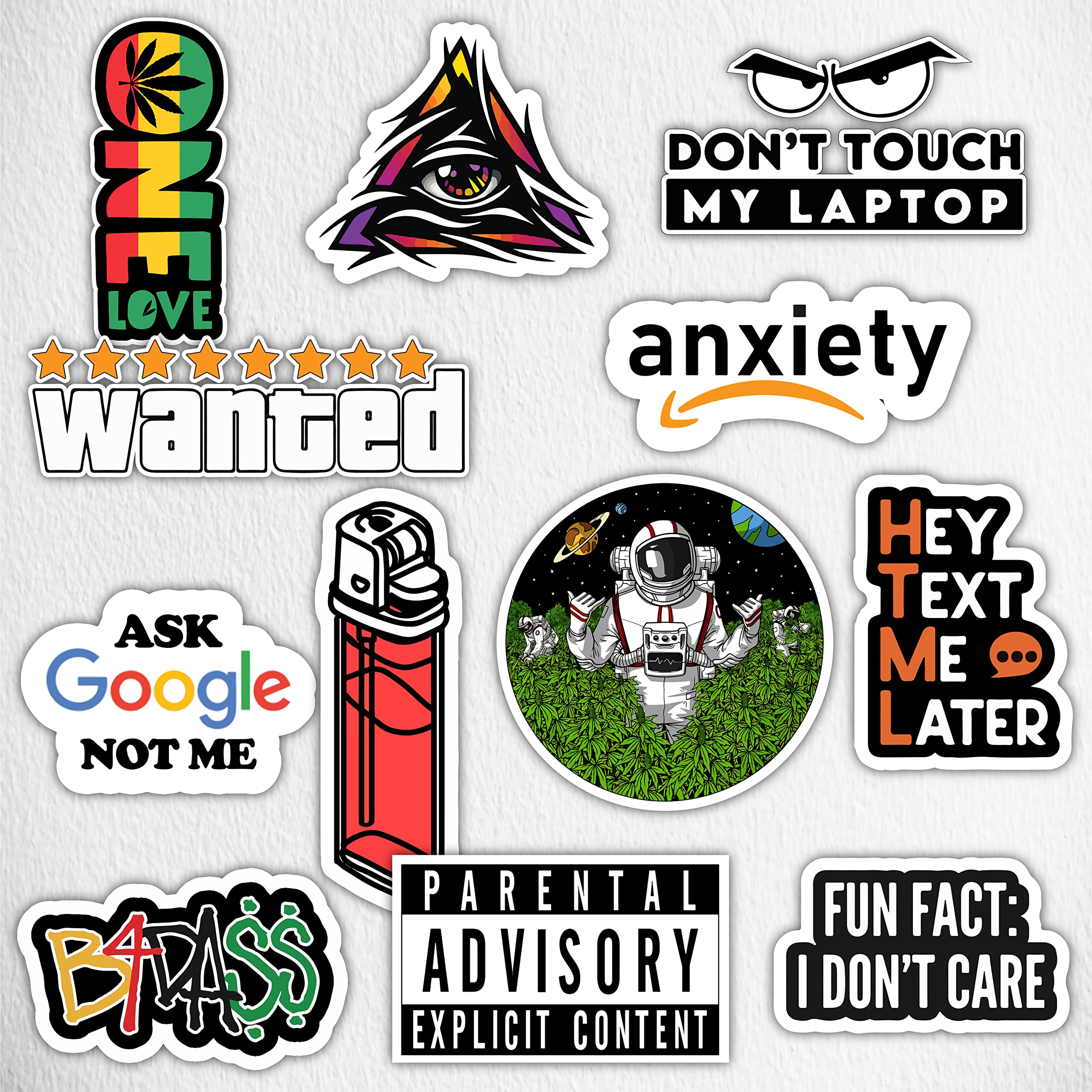 Stickystore™ Savage Attitude Stickers Non-Residue Waterproof Elite Class Premium Stickers - Perfect for Laptops, Phones, Phone Case, Gadgets, and Bottles - HD Decal Vinyl (Pack of 12)