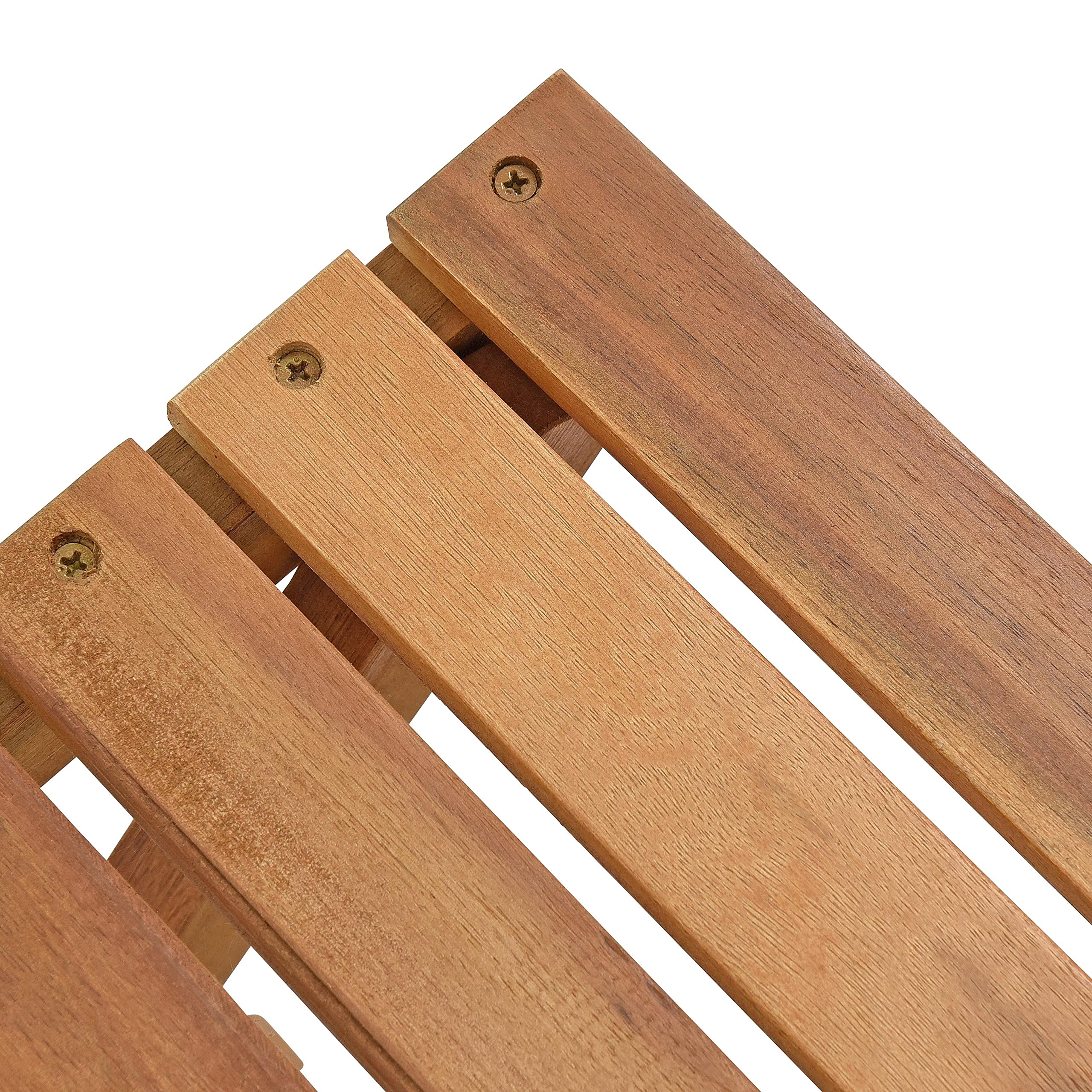 ESTEXO Gartenstühle 2er Set Akazienholz - Klappstühle Mit Armlehnen Weiß 90cm