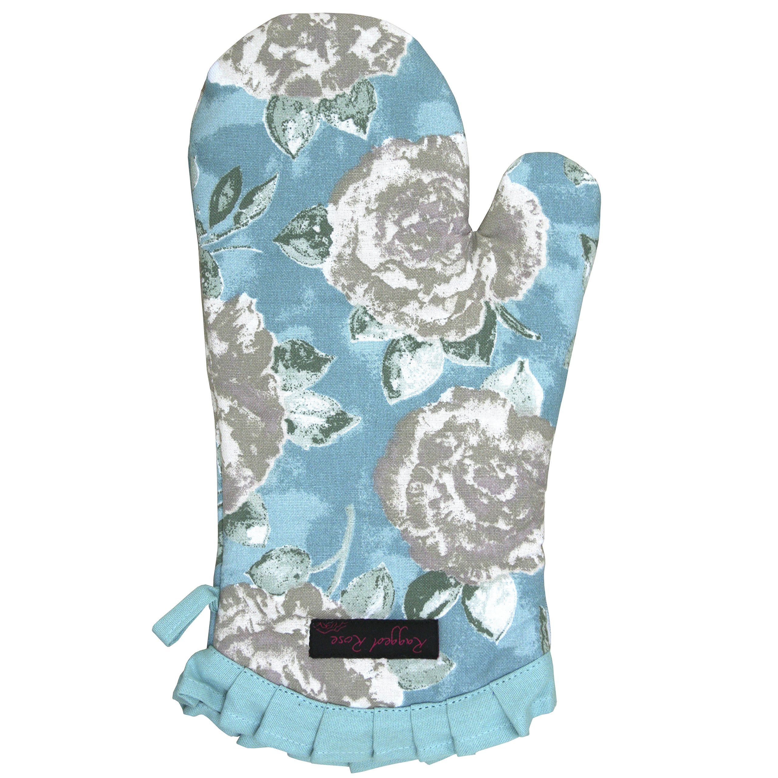 Ragged Rose Duckegg Blue Fliss Frilly Oven Glove, Duck Egg Blue
