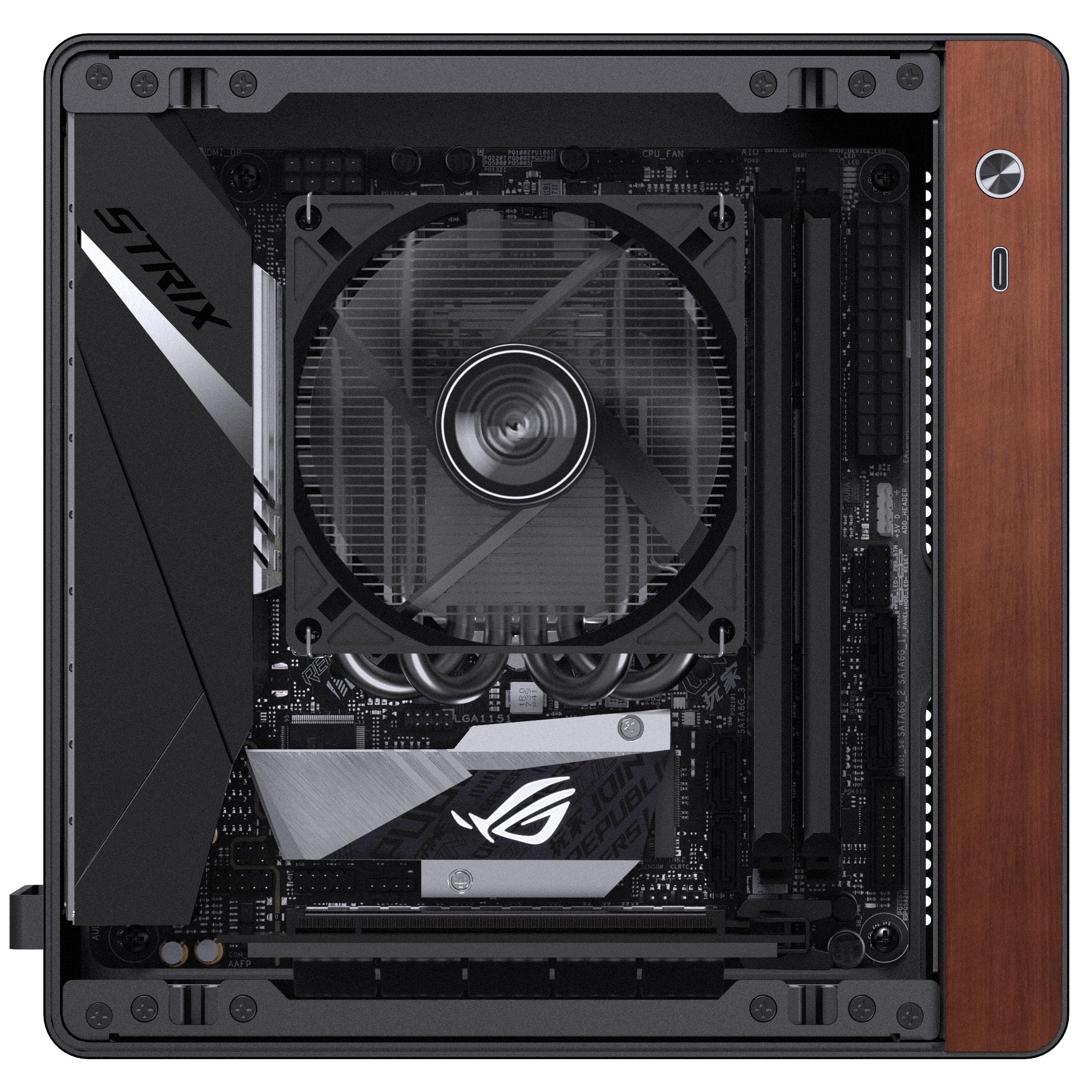 Jonsbo NV10 Case PC Nero | Case Mini-ITX in Alluminio e Acciaio, Compatto, Supporto GPU Low-Profile, USB-C Frontale I/O
