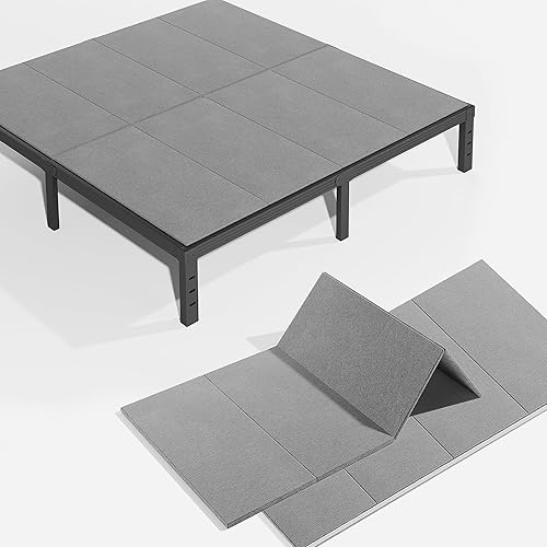 Tabla Bunkie de alta resistencia de 0.394 in tamaño Queen (56 x 78 pulgadas), somier plegable para soporte de cama, tablero de cama de perfil bajo,