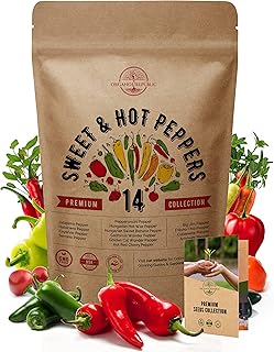 Sponsored Ad - 14 Sweet & Hot Peppers Seeds Variety Pack 700 Seeds Non-GMO Peppers Seeds for Planting Outdoor & Indoor Hom...