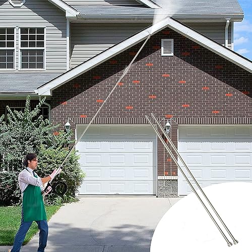 Miniatura 6 de Hourleey Varita de extensión para lavadora a presión, acero inoxidable de 120 pulgadas (10 pies) con lanza de conexión rápida de 14 de pulgada, 2