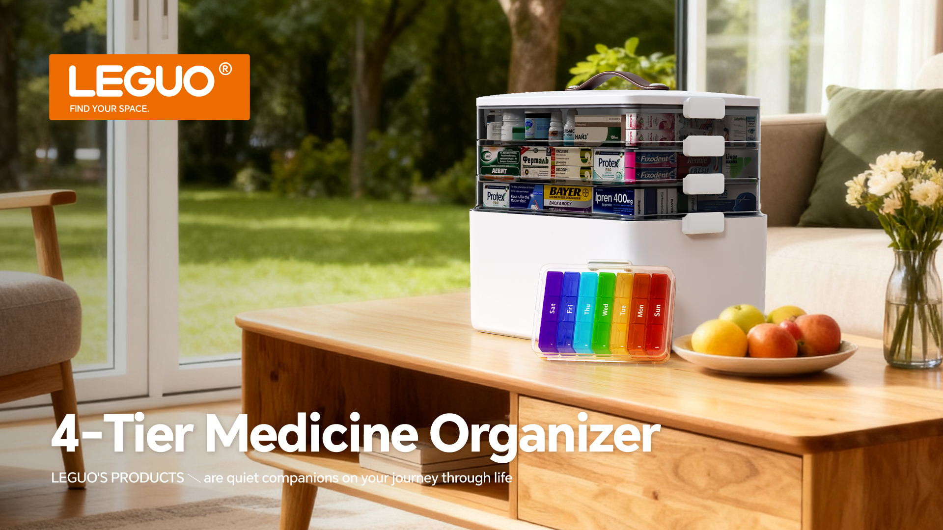 Amazon.com: LEGUO Medicine Storage Organizer, 4-Tier Medicine Box