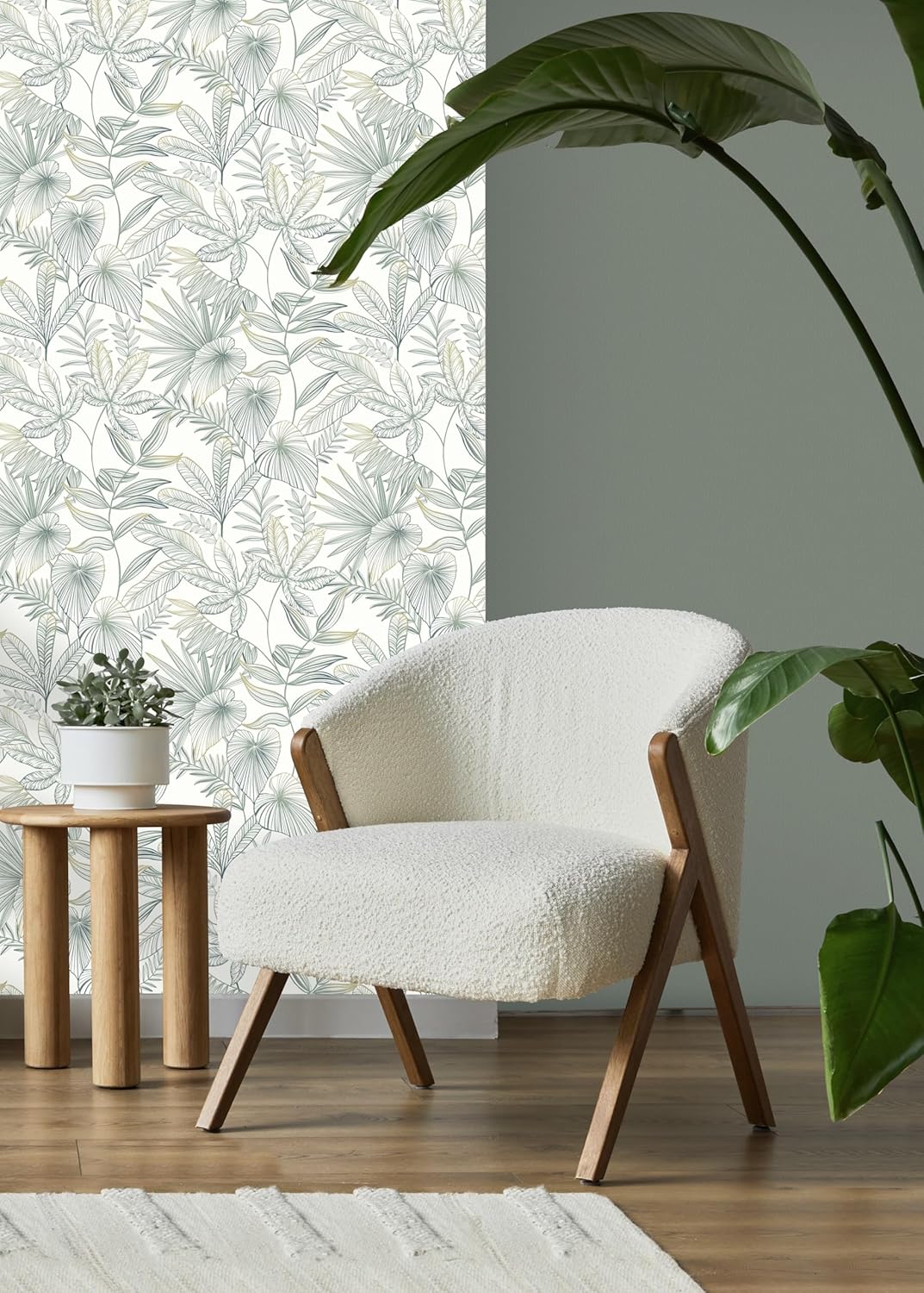 Rasch Country Charme 580914 Non-Woven Wallpaper with Leaves and Plants in Green