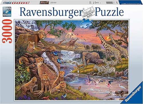 Miniatura 2 de Ravensburger Animal Kingdom - Rompecabezas de 3000 piezas, imágenes atractivas de actividades familiares, ajuste entrelazado perfecto, materiales