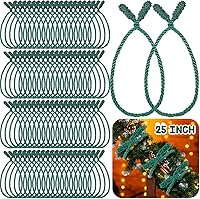 Vista 18 de Zhengmy 20 lazos de guirnalda de Navidad extra largos de 25 pulgadas, lazos decorativos de Navidad para barandilla, reutilizables, flexibles