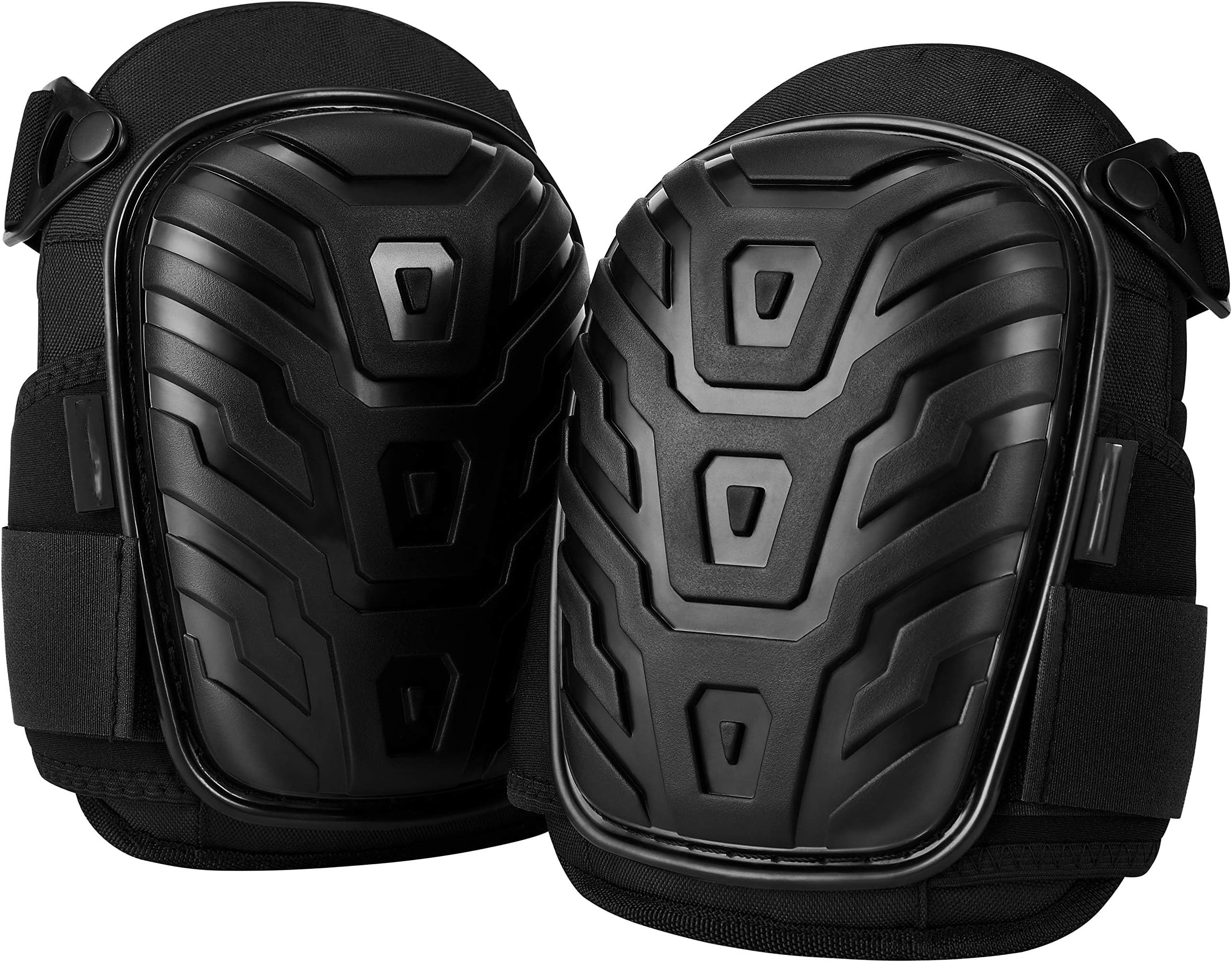TERRIFI Professional Knee Pads for Work, Heavy Duty Foam Padding Gel Construction Knee Pads with Strong Double Straps, Comfortable Knee Protection for Indoor and Outdoor Use, Knee High
