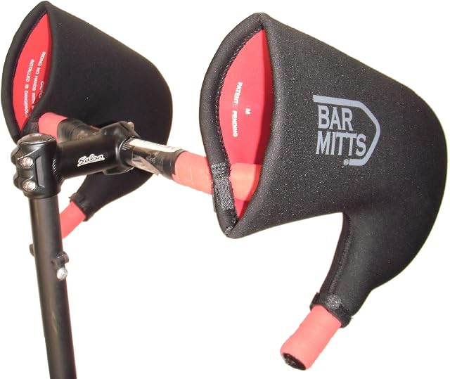 BAR MITTS Cold Weather Road Bicycle Handlebar Mittens, fits Campy/SRAM/Shimano Shifters with Internally Routed Cables