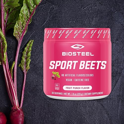 Miniatura 4 de BIOSTEEL Sports Beets - Polvo de preentrenamiento, fórmula sin OMG, ponche de frutas, 30 porciones