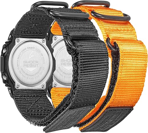Miniatura 13 de Correa de reloj de 0.630 in para Casio G-Shock DW5600/8900, GA100/110/120, GD100/110/120, GW6900, GWM5610, correa de reloj de nailon con tres