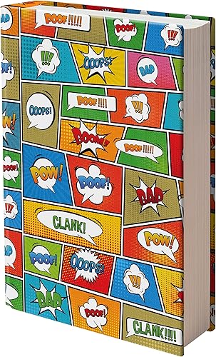 Diseño divertido, funda de libro fácil de aplicar, 1 paquete. Chaqueta jumbo elástica que se adapta a la mayoría de libros de texto de tapa dura de