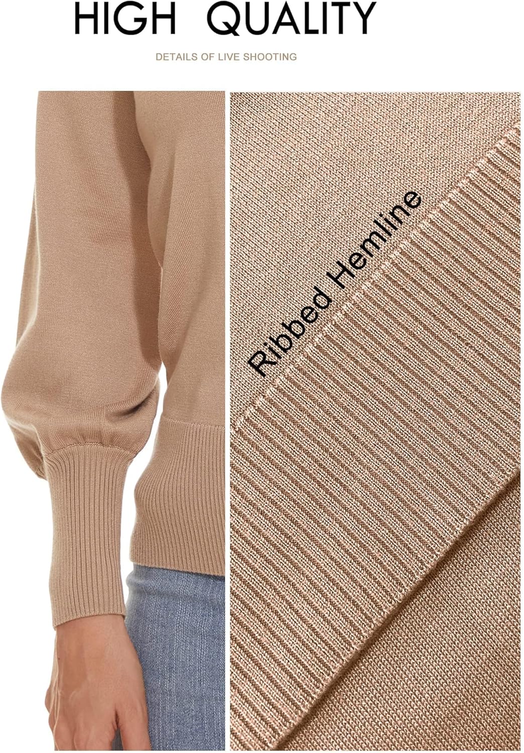 Spicy Sandia Women's Turtleneck Mock Neck Sweater Long Sleeves Casual Dressy Knit Pullover Tops Fall Winter Trendy - Image 5