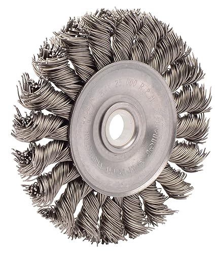 Miniatura 3 de Weiler Dualife cepillo para polvo de rueda de alambre estándar con agujero redondo y nudo parcial, 3", 1