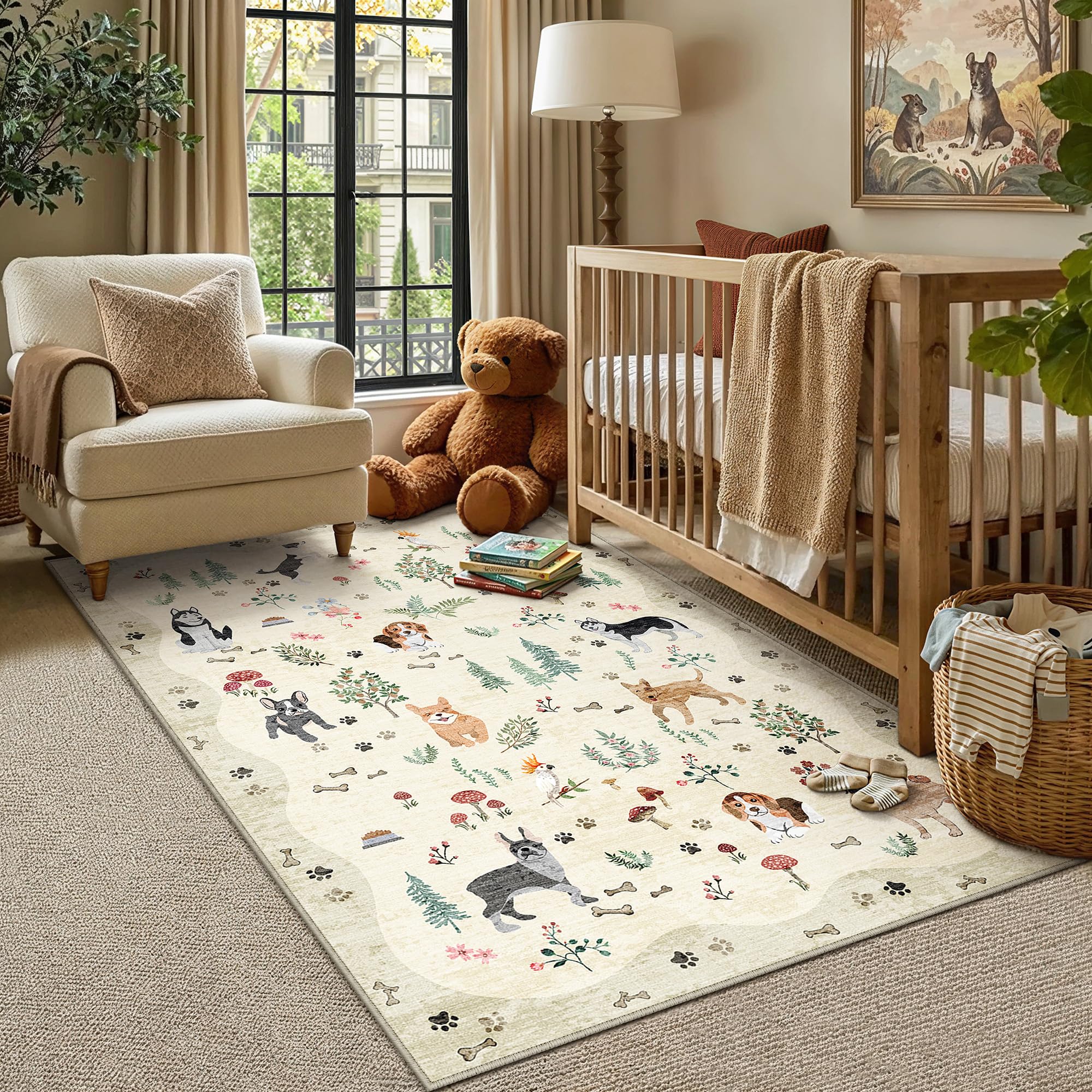 PureCozy 4x6 Entryway Area Rug