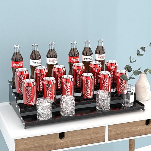 Miniatura 3 de Jojocross Organizador de especias expandible de 4 niveles para gabinete de cocina, diseño moderno y estante de almacenamiento antideslizante que